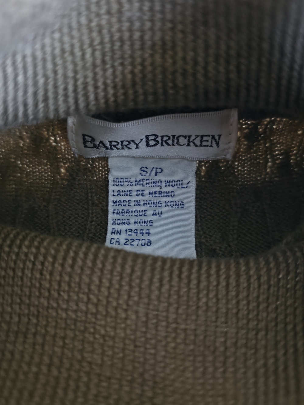 Barry Bricken 100% Merino Brown Turtleneck Men's Sweater Pullover Fall Old Money - Picture 3 of 7